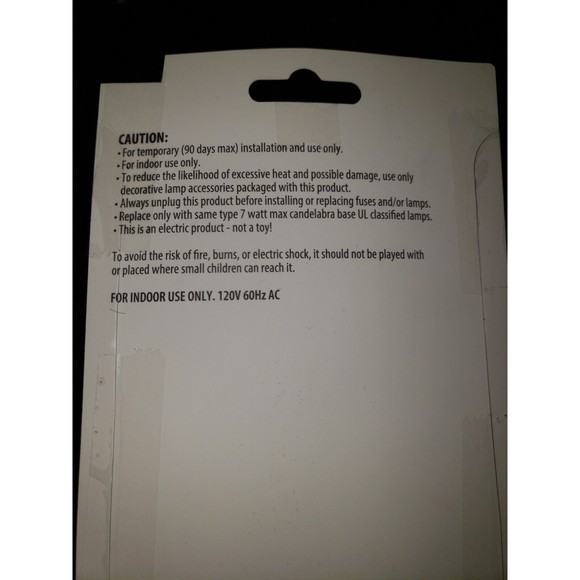 C7 4 Socket Light Cord for Christmas Villages Buildings Inline ON/Off Switch - Picture 6 of 6